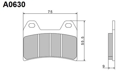 Productafbeelding van Klocki Hamulcowe KH244 NISSIN, premium kwaliteit, semi-metalen, conform ECE R90, Japan, 2024