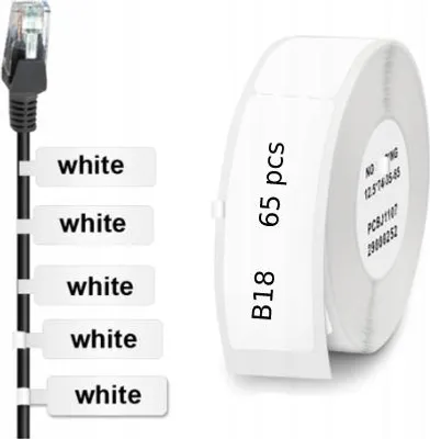 Produktbild von NIIMBOT LABELS Aufkleber für B18 WEISS für KABEL