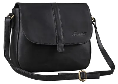Produktbild von Benthill Damen Tasche aus Echt-Leder - Handtasche aus Rindsleder - Schultertasche mit Reißverschluss - Vintage Umhängetasche