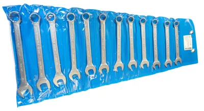 Produktbild von Ringmaulschlüssel-Satz, Ringseite 15° abgewinkelt, DIN 3113 A 20-TLG