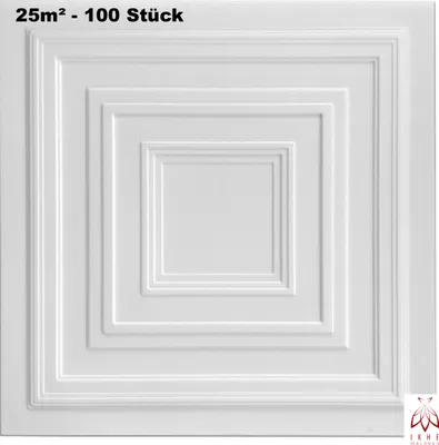 Produktbild von (!!! Sparpaket 25 qm / 100 Stück !!!) 3D Wandpaneele Wandverkleidung Deckenpaneele Platten Paneele Polystyrol XPS