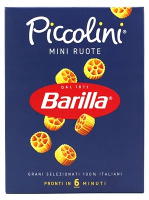 Image de Barilla Piccolini, mini pâtes en forme de roues, 500 g