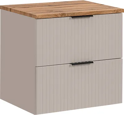 Produktbild von Waschtischunterschrank 60.6cm Adriel mit 2 Schubladen, Beige
