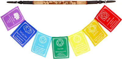 Produktbild von Chakra-Meditation Wimpelkette 25*20 cm - Modell 1, Mehrfarbig, Baumwolle, Gebetsfahnen