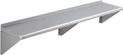 Image de Étagère murale 152 x 35 cm, 180 kg, double, en bois, à fixer au mur