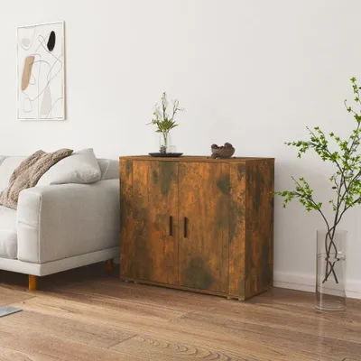 Produktbild von vidaXL Sideboard Räuchereiche 80x33x70 cm Holzwerkstoff