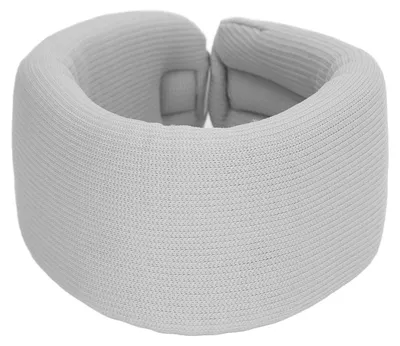 Produktbild von Halskrause, graues Nylon, hochelastischer Schwamm, Kinnkrümmungs-Design, Stützpolster für Zuhause, M