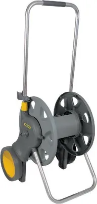 Produktbild von Hozelock Montierter 60-m-Schlauchwagen, Wagenrolle, Manuell, Funktional, Grün, Grau, PVC, Freistehend