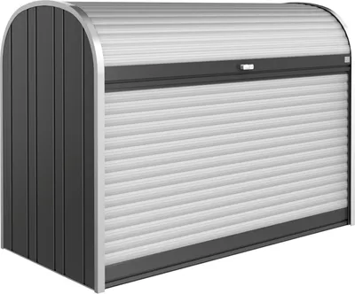 Image de Biohort Boîte à volets StoreMax, boîte à poubelles, boîte à vélos 190 - (190x97x136cm), gris foncé métallisé
