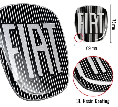 Immagine prodotto di Adesivo Fiat 3D logo ricambio nero per Bravo anteriore