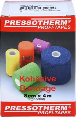 Produktbild von Pressotherm Kohäsive Bandage 8cmx4m weiß, 1 St BIN