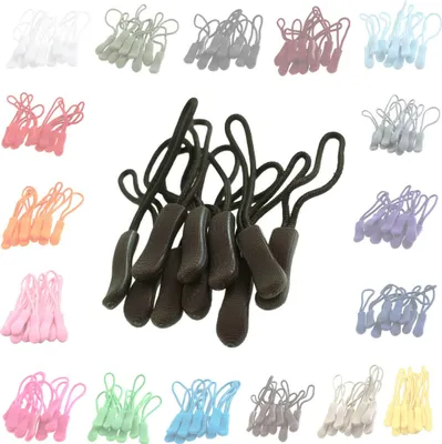 100 Zipper Schlaufen Reißverschluss olivbraun