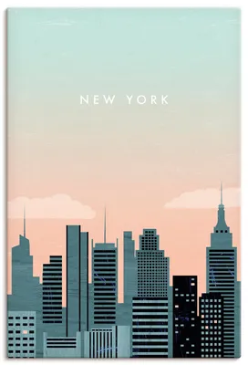 Produktbild von ARTland Leinwandbild New York Größe: 60x90 cm