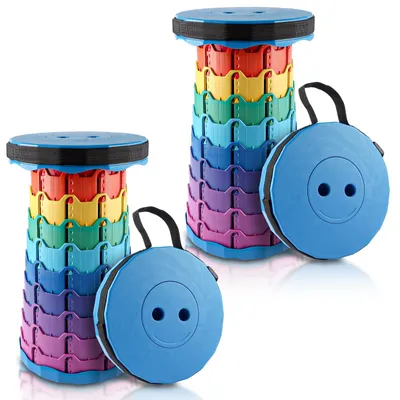 Immagine prodotto di Sgabello da campeggio pieghevole telescopico - Set di 2 pezzi - 11 kg