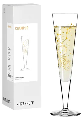 Produktbild von Ritzenhoff Astro Champagnerglas Skorpion #10 205 ml Kristallglas Gold