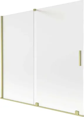 Zdjęcie produktu dla Mexen Velar Parawan 2-skrzydłowy 170x150cm, złoty, szronione szkło
