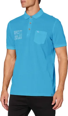 Produktbild von 25064 Camel Active, ,  kurzarm Polohemd Poloshirt, Pique, blue, M