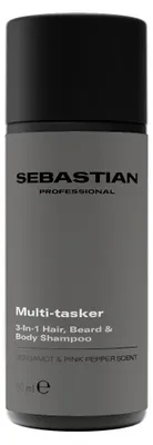 Productafbeelding van Sebastian Multitasker voor mannen, 3-in-1 shampoo voor haar, baard en lichaam, 50 ml