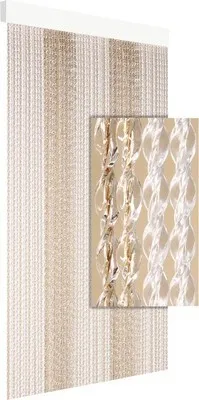Produktbild von Türvorhang Nica braun-weiß 90x210 cm
