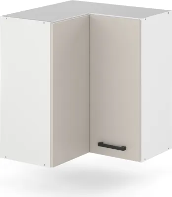Produktbild von ULWEHOME Eck-Hängeschrank für die Küche, 60 x 60 cm, mit 2 Fronten in Kaschmir | Küchenmöbel der Serie EKO