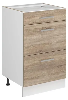 Obrázok produktu pre Kuchynská spodná skrinka Vicco R-Line Sonoma/biely 50 cm bez pracovnej dosky, Model 69762
