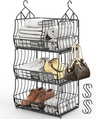 Produktbild von Famanu Metallregal mit 3 Regalen - Schwarz
