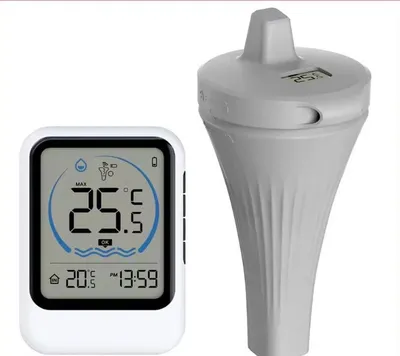 Produktbild von Pool Thermometer Funk Kabellos Wireless Digital Bildschirm Schwimmbad Aquarium