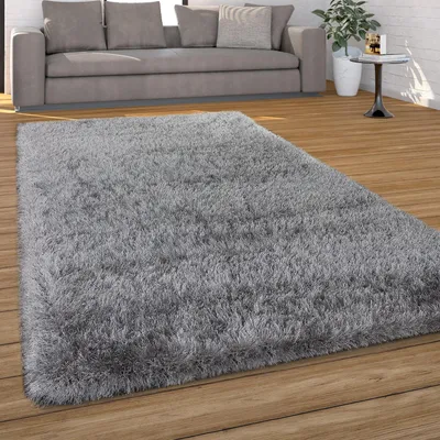 Produktbild von Hochflor Teppich Wohnzimmer Schlafzimmer Shaggy Weich Modern Pastell Einfarbiges Design Grösse 120x170 cm
