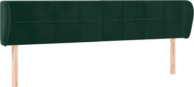 Immagine prodotto di vidaXL Testiera con orecchie verde scuro 203x23x78/88 cm in velluto