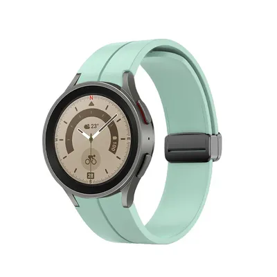 Produktbild von SYSTEM-S Armband 20 mm aus Silikon für Samsung Galaxy Watch 5 4 Smartwatch in Türkis