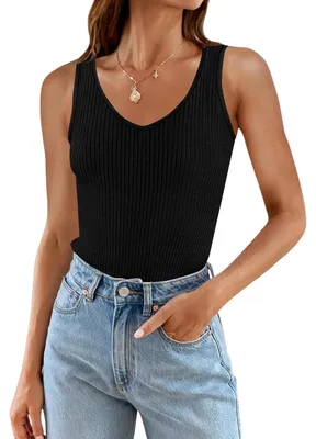 Produktbild von Damen-Unterhemd Trägerlos mit geripptem Sportlich Elegant Bequem Schwarz L