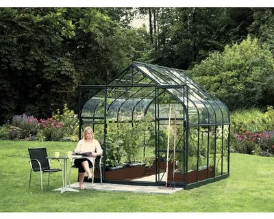 Obrázok produktu pre Vitavia "Diana 8300" skleník smaragdovo zelený 8,3 m² 3 mm tvrdené bezpečnostné sklo