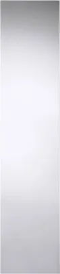 A plain, vertical image of a mirror with a gradient background.