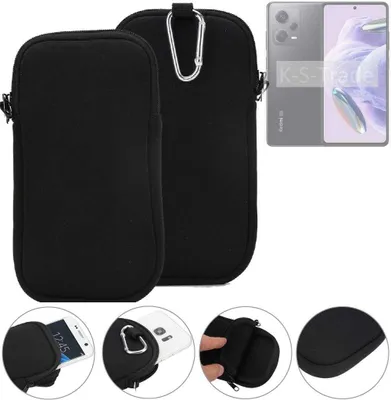 Produktbild von K-S-Trade Neopren-Hülle Handyhülle kompatibel mit Xiaomi Redmi Note 12 Pro+ Schutzhülle Neoprenhülle Sleeve Schutz-Hülle Gürtel Tasche Case