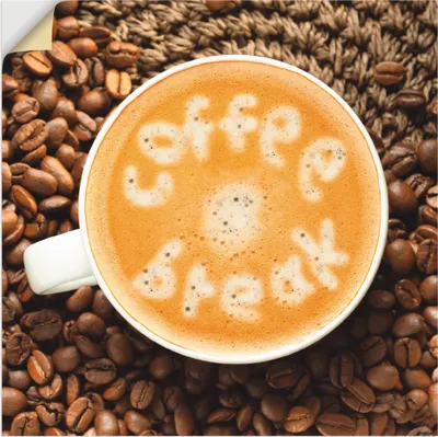 Produktbild von ARTland Wandbild, selbstklebend Kaffeepause Größe: 40x40 cm