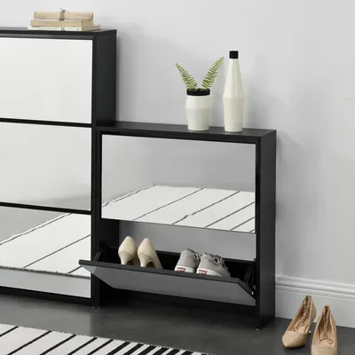 Produktbild von [en.casa] Schuhkipper Vogar Schuhschrank mit 2