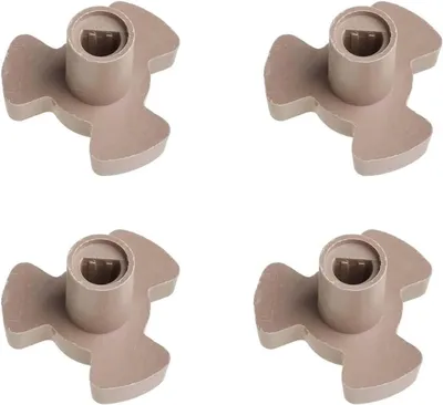 Productafbeelding van Draaitafel Koppeling - Magnetron Onderdeel - Magnetron Reparatie - Hoge Temperatuur Bestendig - 4 Stuks - Wit