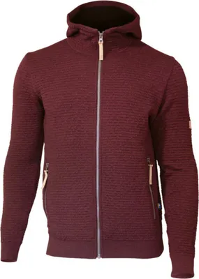Produktbild von Ivanhoe Strickjacke Morel Hood Male für Herren aus Wolle-Rubin Weinrot