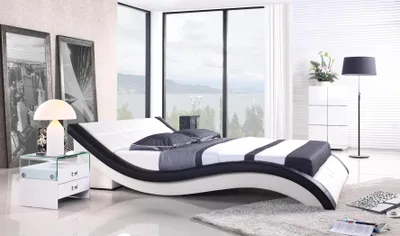 Produktbild von Doppel Hotel Betten Ehe Schlafzimmer Textil Bett Polster Design Luxus Metall Neu