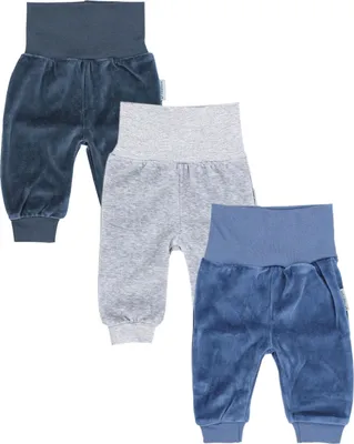 Produktbild von TupTam Baby Jungen Nicki Hose Jogginghose 3er Pack, Farbe: Graphit / Melange Grau/ Jeans, Größe: 80