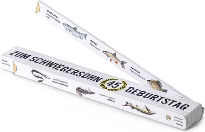 Produktbild von Für den Schwiegersohn-Angler: 2 m Zollstock Petri Heil, inklusive 30 Fischfotos