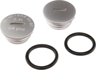 Produktbild von Set: 2x Verschlussschraube Getriebedeckel, Alu in Silber matt mit O-Ringen