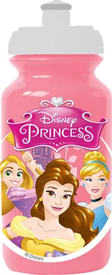 Immagine prodotto di Borraccia in plastica rosa Tataway per bambine, principesse Disney, 380 ml, con tappo antigoccia e banda antiscivolo