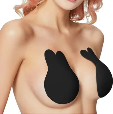 Produktbild von Brust-Abdeckungen - Brust-Lifting - Selbsthaftend - Nippel-Aufkleber - Push-Up - Schwarz