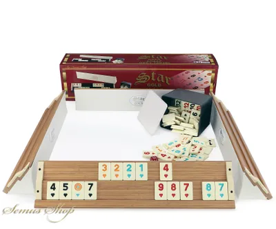 Obrázek produktu pro Originální Star Rummy/ OKEY Gold ze dřeva - plastu s melaminovými hracími figurkami / Okey Takimi