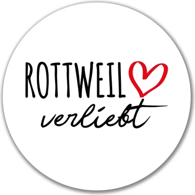 Produktbild von Huuraa Aufkleber Rottweil verliebt 10cm rund Sticker Geschenkidee