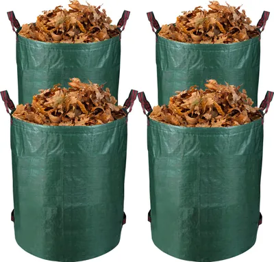 Produktbild von Faziango Gartensack 4X 272L Laubsack Gartenabfallsack XXL Garten Tasche Rasensack mit Griffen Reißfest Wiederverwendbar