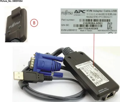 Produktbild von Fujitsu KVM-USB, adapter USB, VGA