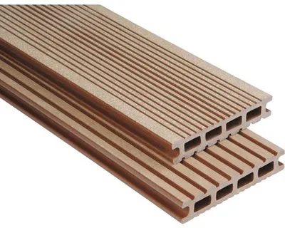 Produktbild von Konsta WPC Terrassendiele Futura Hohlkammerprofil braun gebürstet 4500 x 145 x 26 mm