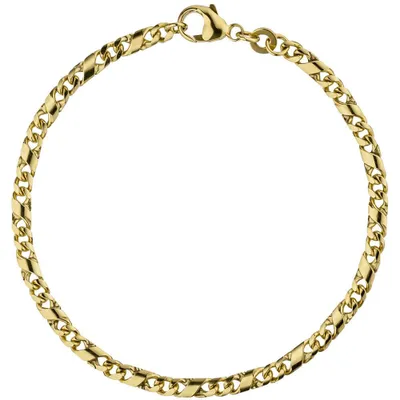 Zdjęcie produktu dla Bransoletka do zegarka Rockwell, 3,2 mm, łańcuch pancerka, złoto próby 333, kolor żółty, długość 18,5 cm